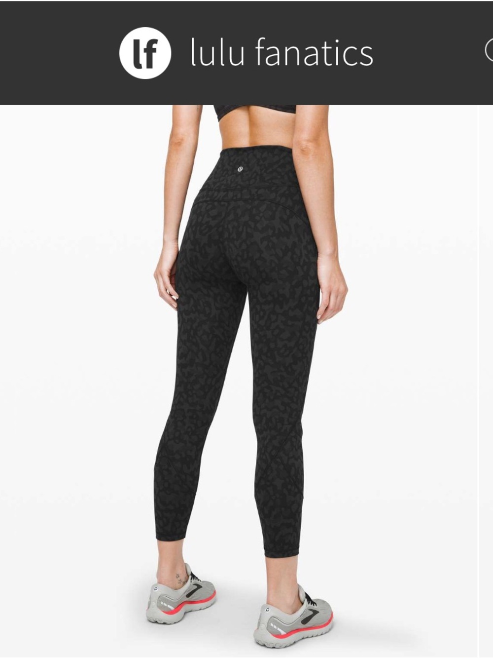 Lululemon In Movement Tight 25" Everlux Sz 6 Formation Camo Deep Coal Multi 7/8